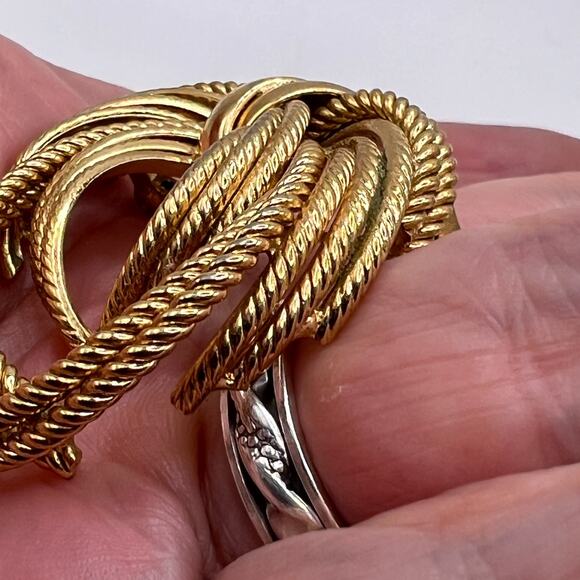 1965 Vintage GROSSE Germany DIOR Braided Spray Brooch Costume Jewelry - Picture 6 of 8